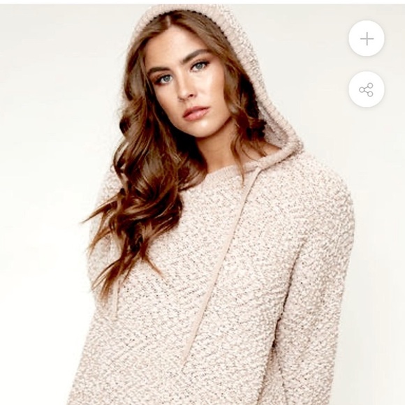 Knox Rose Popcorn Knit Hooded Sweater - Picture 3 of 7